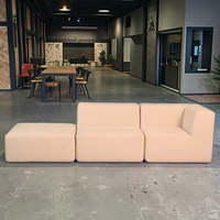 Canapé modulaire sectionnel pour villa, forme carrée, design italien minimaliste contemporain, ensemble de canapés de luxe compressés