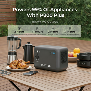 800W Portable 120V 220V Lifepo4 Battery Power Station Solar Rechargeable Generator With Solar Panel - Product Image 6