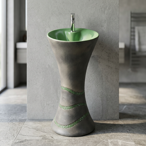 Lavabo sur pied en céramique imprimé art moderne coloré, articles sanitaires, prix de gros direct usine - Product Image 3