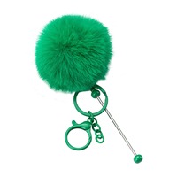 Soododo Nouveau Porte-clés en Peluche Perlé DIY, Breloque Moderne Minimaliste en Forme 3D, Porte-clés Moelleux Féminin, Cadeaux d'Affaires