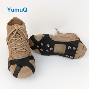 YumuQ Silicone 10 dents chaussures <span class=keywords><strong>d</strong></span>'escalade pointes anti-<span class=keywords><strong>d</strong></span>érapant glace poignées neige Crampons pour bottes de randonnée - Product Image 3