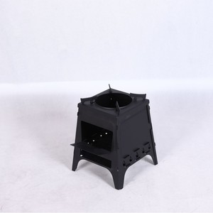Folding Wood <b>Stove</b> Portable Outdoor Camping <b>Stove</b> Black Foldable Cooker Indoor Heater <b>Stove</b> - Product Image 3