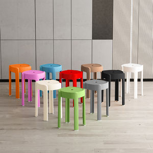 Mobili da ristorante all'ingrosso sgabelli impilabili per esterni prezzo economico sedia in plastica PP sgabello quadrato rotondo - Product Image 1