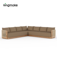 Ensemble de meubles d'extérieur de luxe pour villa, canapé de jardin imperméable, ensemble de canapés de patio en teck pour hôtel