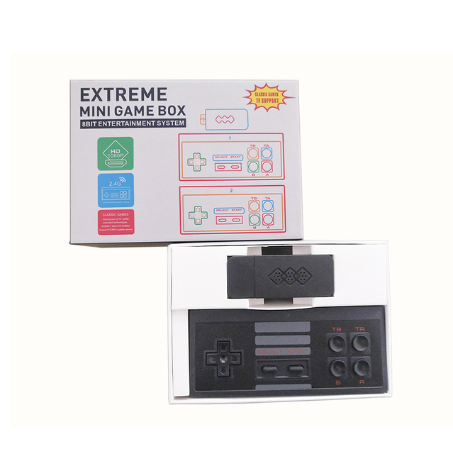 Wholesale 8 Bit H-D Retro TV Wireless Video Game Console Built-in 1800+ Classic Games Extreme Mini Game Box TF Card Download