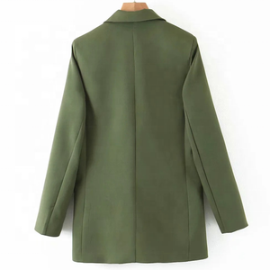 2023 Tongrui New Spring Autumn Green Anzüge Polyester Einreiher Freizeit anzug Damen <span class=keywords><strong>Blazer</strong></span> Mantel für Damen und <span class=keywords><strong>Blazer</strong></span> - Product Image 2
