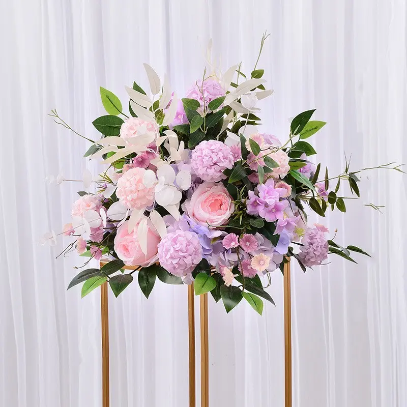 Bola floral de la boda bolas artificiales de la flor de la Seda centro de mesa de la flor para la decoración de la boda
