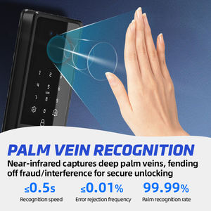 Serrure de porte intelligente WiFi Tuya avec interphone visuel en temps réel, reconnaissance faciale et empreinte digitale, dotée d'une caméra - Product Image 4