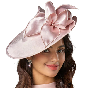 Vente chaude Deluxe Haute Qualité Femmes Kentucky Derby <span class=keywords><strong>Robe</strong></span> Église Fête De <span class=keywords><strong>Mariage</strong></span> Satin Église <span class=keywords><strong>Chapeau</strong></span> - Product Image 5