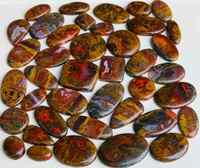 Lot en gros de cabochons en agate marocaine naturelle, pierres précieuses polies multicolores, taille personnalisée, OEM disponible