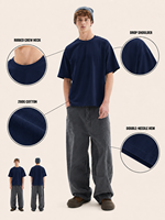 T-shirt Homme Oversize Confortable d'Été Uni Respirant Doux 280 g/m² Manches Courtes Grande Taille Vente Directe Usine