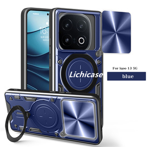 Cubierta trasera de soporte plegable de protección de cámara diseñada elegante Lichicase para funda de teléfono IQOO 15 TPU - Product Image 3