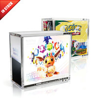 Boîte de présentation en acrylique poli de 8+5 mm d'épaisseur, protection UV à 98 %, couvercle magnétique N52, protection pour boîte de boosters Pokémon