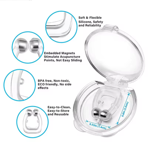Clip nasal magnétique anti-ronflement, aide à l'apnée du sommeil, dispositif anti-ronflement, bouchon anti-ronflement, clip nasal anti-ronflement - Product Image 5