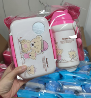 Boîte à lunch et gourde en plastique pour enfants, sans BPA, de qualité alimentaire, très vendues pour les écoliers