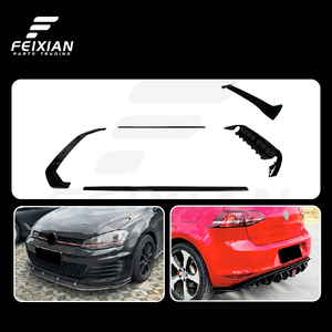 Kit carrosserie aérodynamique pour Volkswagen <span class=keywords><strong>Golf</strong></span> <span class=keywords><strong>7</strong></span> GTI 2013-2019, comprenant une lèvre avant, des jupes latérales, un aileron arrière à LED. - Product Image 5