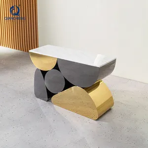 QIANCHENG yeni trend modern konsol masa İtalyan göğüs deisginer mobilya siyah oturma odası medya kapı konsol masa