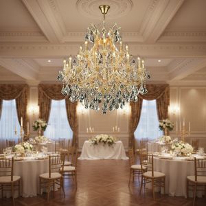 Lámpara de Araña de Cristal de Lujo Personalizada para Salón de Banquetes Europeo, Lámpara de Araña Grande de Cristal K9 María <span class=keywords><strong>Teresa</strong></span> de Alta Calidad para Salón de Baile - Product Image 5