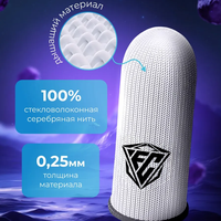 Manchettes de doigts en fibre d'argent Ice Silk pour e-sport, ultra-fines à 0,01 mm, anti-transpiration, adaptées aux jeux PUBG et AOV.