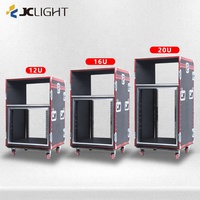 16U Pro audio standard pro ampli rack flight case antichoc Amp Rack Flight Road Case pour 19 pouces Rack