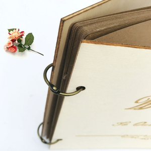Benvenuto al nostro matrimonio libro degli ospiti della firma del matrimonio romantico in legno fai da te - Product Image 3