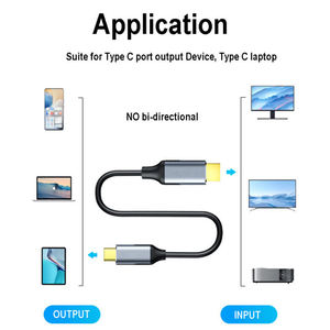 Xput 4K 60Hz Tipo C <span class=keywords><strong>USB</strong></span> C <span class=keywords><strong>a</strong></span> <span class=keywords><strong>HDMI</strong></span> HDTV <span class=keywords><strong>TV</strong></span> <span class=keywords><strong>Adaptador</strong></span> de video Cable Convertidor <span class=keywords><strong>para</strong></span> proyector Home Office Audio Video HDTV - Product Image 4