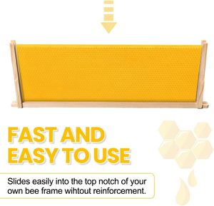 Nuevo Paquete de 10 Láminas de Plástico para Base de Colmena de Abejas, de 8-1/2 Pulgadas de Profundidad, Enceradas, Amarillas, para Aplicaciones en Granjas Apícolas - Product Image 3