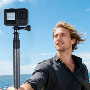 Perche à selfie extensible en fibre de carbone de 1,5 m, trépied réglable, monopode pour DJI Osmo Action, pour Insta360 X5 X4, pour <span class=keywords><strong>GoPro</strong></span> 13/12/11 - Product Image 4