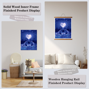 Paint by Numbers <b>Canvas</b> Art Kit Dolphins Heart Moon Night Seascape Rectangle Modern Handmade DIY Painting for Adults Kids - Product Image 6