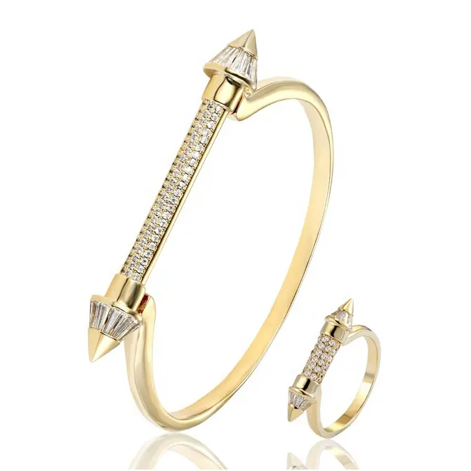 Fashion brand bracelet accessories jewelry o mega-shape customized bracelets for women jewelry bangle and ring set