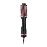 Brosses à cheveux électriques 2-en-1 : Brosse lissante à air chaud et sèche-cheveux, pour cheveux bouclés et lisses