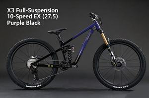 Vélo de montagne X3 10S avec cadre en aluminium de 27,5 pouces, design tout-terrain avec absorption, X3 10s en aluminium - Product Image 4