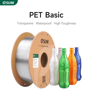 خيوط طباعة ثلاثية الأبعاد أساسية من ESUN PET، 1 كجم، 1.75 مم، بلاستيك مقاوم للحرارة، درجة حرارة طباعة منخفضة، خيوط PET أساسية لـ Bambu Lab من ESUN - Product Image 2