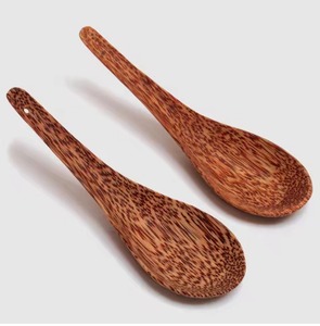 Cuchara Larga Hueca de Cáscara de Coco Hecha a Mano, Ecológica y Natural, Utensilio de Cocina al por Mayor - Product Image 1