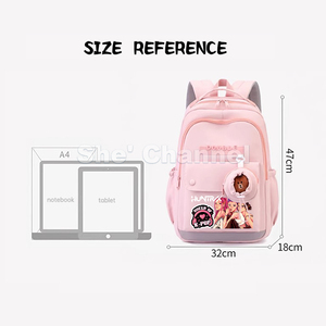 Zaino da donna in stile coreano, leggero, impermeabile, K-POP Hunter, borsa da scuola per ragazze universitarie, borsa da viaggio - Product Image 3
