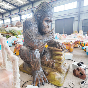 Modèle d'animal animatronique grandeur nature de gorille fabriqué en Chine pour la décoration de <span class=keywords><strong>zoo</strong></span> de jungle, accessoires de décoration, statue réaliste de chimpanzé - Product Image 3