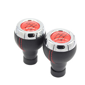 Poignée de levier de vitesse en cuir rouge avec surpiqûres rouges pour boîte manuelle BMW Mini Cooper R55 R56 R57 R58 R59 R60 R61 - Product Image 2