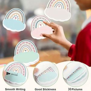 6 blocs de notes autocollantes mignonnes à motifs de dessins animés, idéales pour la décoration de bureau, les cadeaux pour les réunions des enseignants et les essentiels de rentrée scolaire pour les mémos. - Product Image 5