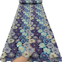 Dentelle Guipure Soluble dans l'Eau, Broderie Florale, Tissu pour Confection de Vêtements Faits Main