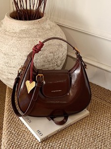 Ladies' High-End Casual Tote Handbag with Two <b>Straps</b> Zipper Closure-Portable <b>Shoulder</b> <b>Strap</b> for Office Workers Daily Commutes - Product Image 5