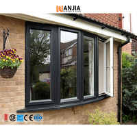 WANJIA NFRC dernière fenêtre à battants impact ouragan insonorisée Lowe verre horizontal intérieur aluminium fenêtres à battants