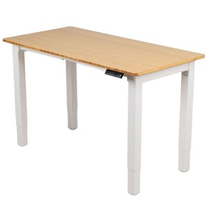 Electric Height <b>Adjustable</b> Coffee <b>Table</b> Metal Frame Wood Top Modern Design Rectangular Shape Powder Coated - Product Image 2