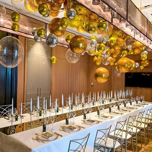 Globos <span class=keywords><strong>de</strong></span> aluminio grandes personalizados <span class=keywords><strong>de</strong></span> alta calidad 4D plateados y dorados para cumpleaños, bodas y fiestas, decoraciones al por mayor - Product Image 2