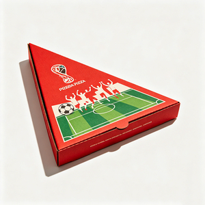 Caja de Pizza Triangular Grande, <span class=keywords><strong>Cajas</strong></span> de Pizza Personalizadas <span class=keywords><strong>para</strong></span> Eventos Deportivos y Catering al por Mayor - Product Image 1