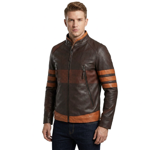 Nuevo Producto Liu Ming Otoño 2025 Chaqueta de PU para Hombre, Estilo Motero, Cuello Alto, Corte Ajustado, Tallas Grandes, con Cremallera y Teñido con Hilo, Prenda Exterior Casual - Product Image 4