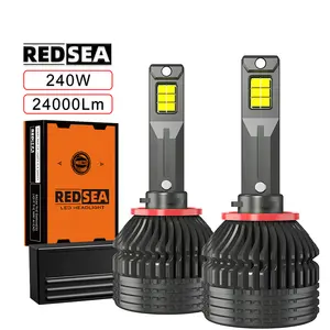 REDSEA yüksek güç 240W 24000lm L12 led farlar w211 luz led oto h4 h7 h11 far led ampul üreticisi