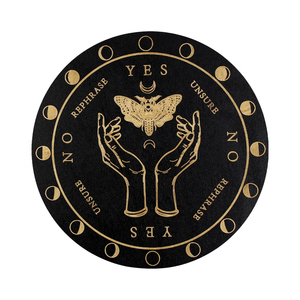 Planche Ouija en bois Tailai - Planche de divination ronde avec alphabet et chiffres, design boule de cristal pour femmes, pour rituels spirituels Wicca - Product Image 4