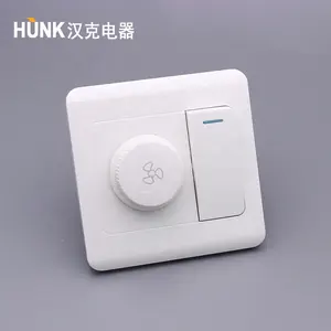 white colour one gang switch with dimmer fan switch very popular in Myanmar