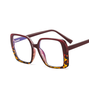 Độc đáo chống-ánh sáng màu xanh Leopard Cat <span class=keywords><strong>Eye</strong></span> vuông kính khung cho phụ nữ 2023 thời trang thương hiệu quá khổ máy tính Kính mắt nữ - Product Image 5