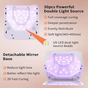 Lámpara de Uñas LED UV Profesional de Curado Rápido para Todo Tipo de Gel, 72W, Recargable, con Sensor de Movimiento, Equipo de Salón - Product Image 2